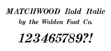 A Wild West style font called Matchwood Bold Italic from the Walden Font Co. It is part of the Wild West Press set of fonts.